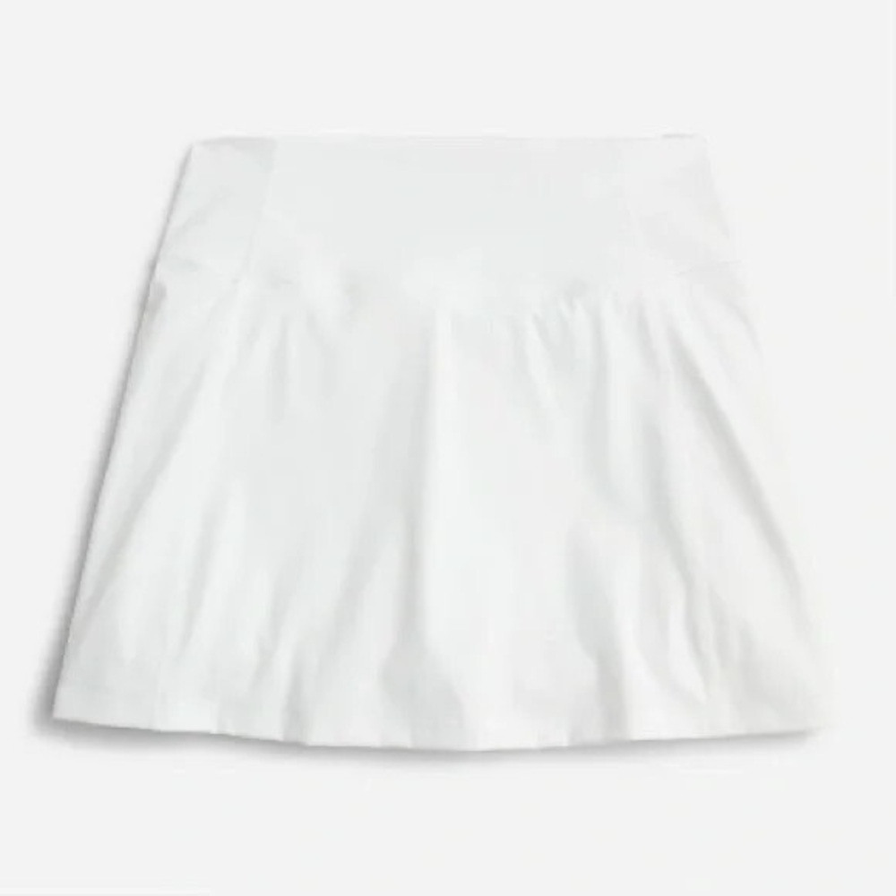 J. Crew NWT Women's Cloud Stretch Flared Sports Skirt White Size Medium Active